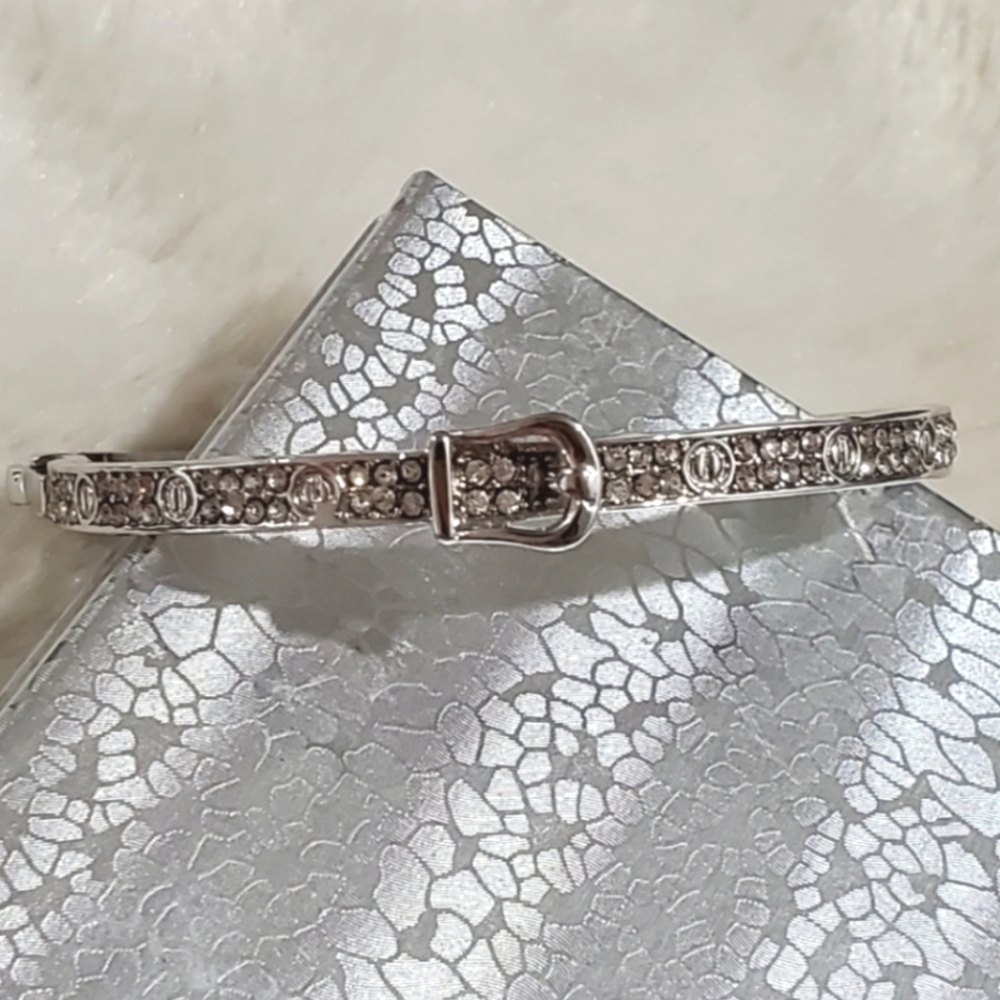 Diamond Belt Buckle Bangle Bracelet